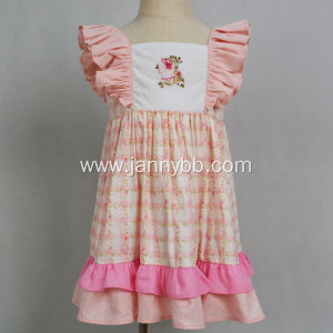 latest design boutique dress pink dress for girl
